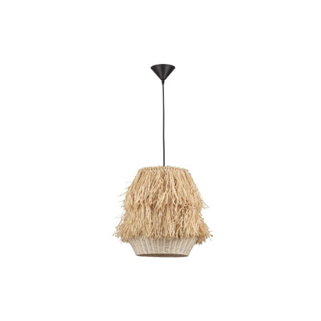 Duża lampa rattanowa w stylu boho Koryu 50cm