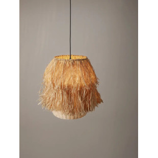 Duża lampa rattanowa w stylu boho Koryu 50cm