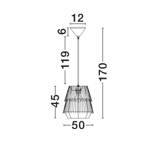 Duża lampa rattanowa w stylu boho Koryu 50cm