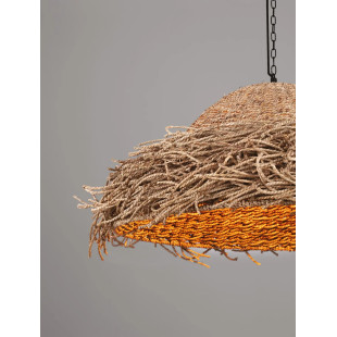Duża lampa wisząca boho z trawy morskiej Nizza 86cm