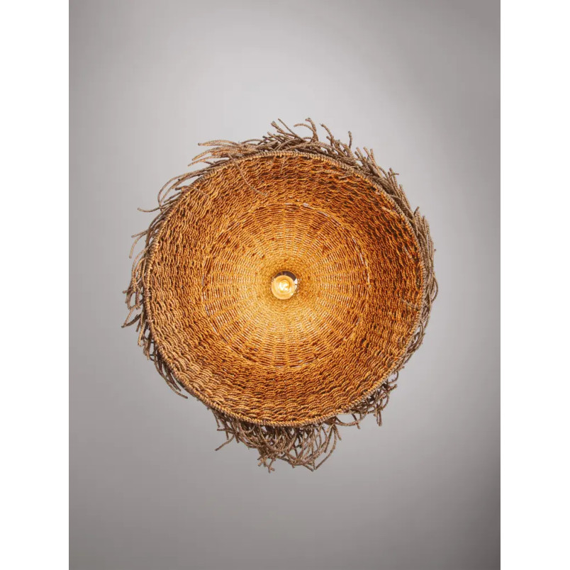 Duża lampa wisząca boho z trawy morskiej Nizza 86cm