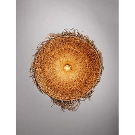 Duża lampa wisząca boho z trawy morskiej Nizza 86cm
