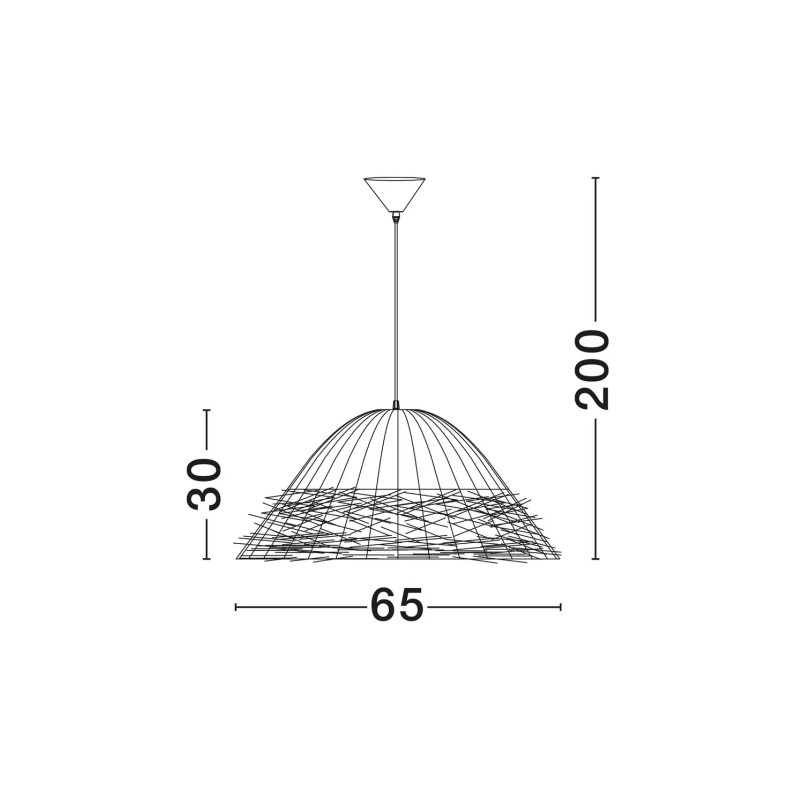 Duża lampa wisząca boho z trawy morskiej Nizza 86cm