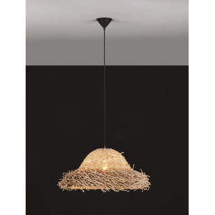 Duża lampa wisząca boho z trawy morskiej Nizza 65cm