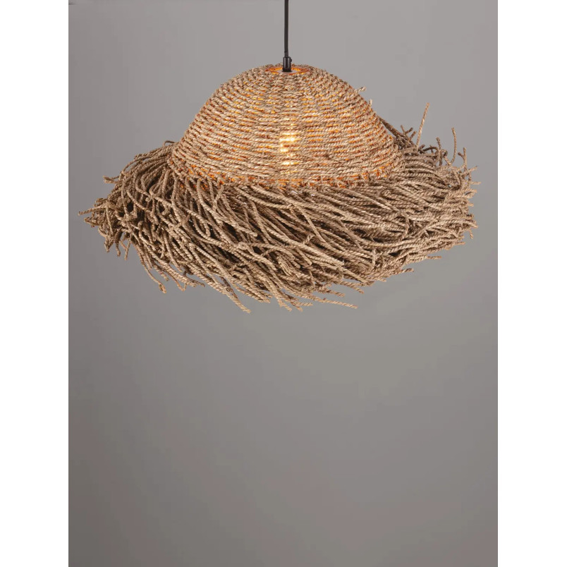 Duża lampa wisząca boho z trawy morskiej Nizza 65cm