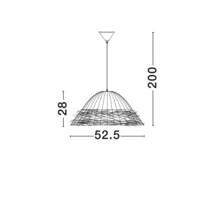 Duża lampa wisząca boho z trawy morskiej Nizza 65cm