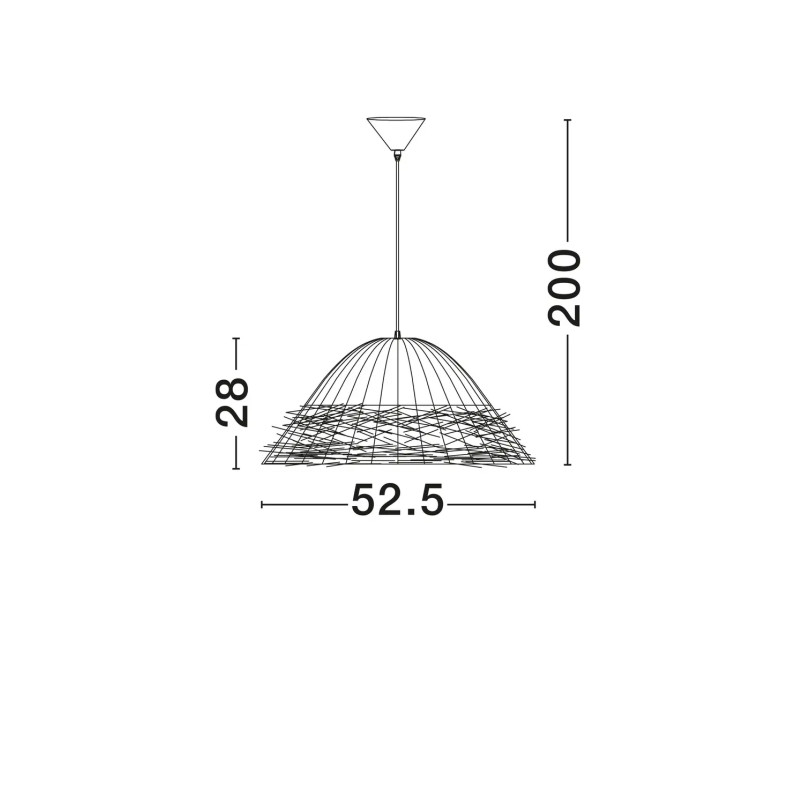 Duża lampa wisząca boho z trawy morskiej Nizza 65cm