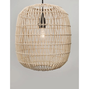 Lampa wisząca rattanowa boho Iwaki 30,5cm