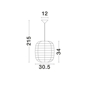 Lampa wisząca rattanowa boho Iwaki 30,5cm