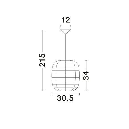 Lampa wisząca rattanowa boho Iwaki 30,5cm