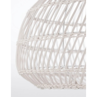Lampa wisząca rattanowa boho Iwaki 50,5cm biała