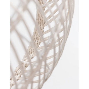Lampa wisząca rattanowa boho Iwaki 50,5cm biała