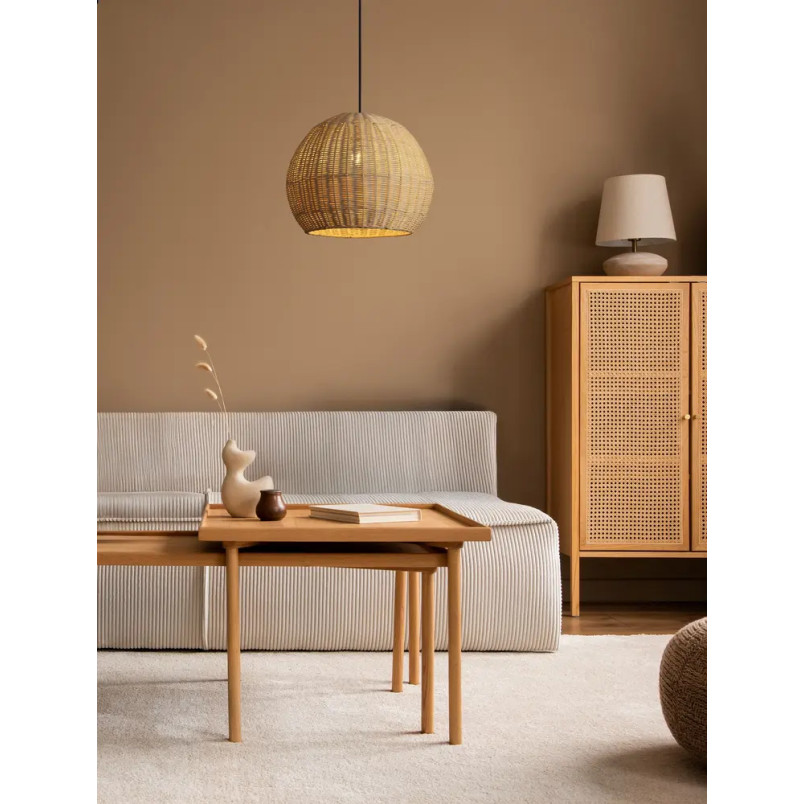 Lampa wisząca rattanowa kula Machi 39cm