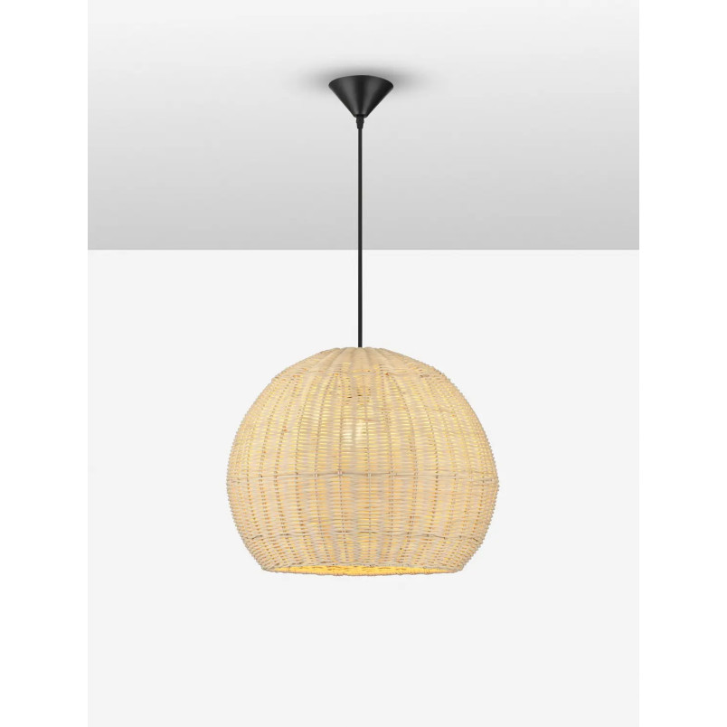 Lampa wisząca rattanowa kula Machi 39cm