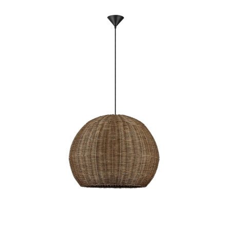 Lampa wisząca rattanowa kula Machi 39cm brązowa