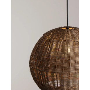 Lampa wisząca rattanowa kula Machi 39cm brązowa