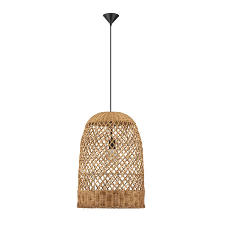 Lampa wisząca rattanowa z dużym kloszem Yuzu 41cm H:58,5cm miodowy rattan
