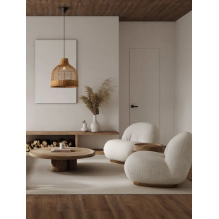 Lampa wisząca rattanowa Yuzu 40,5cm H:41,5cm miodowy rattan