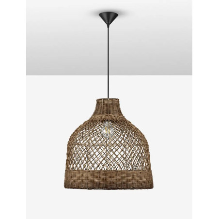 Lampa wisząca rattanowa Yuzu 40,5cm H:41,5cm brązowy rattan