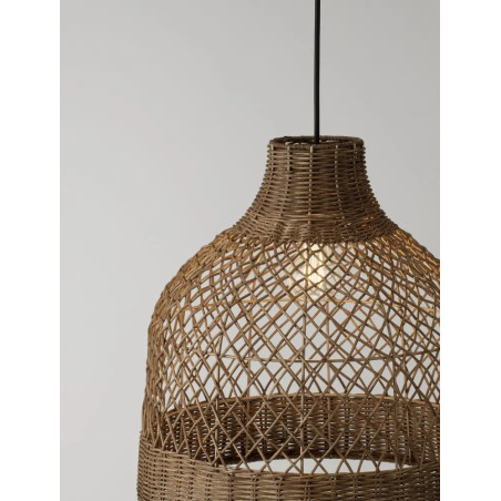 Lampa wisząca rattanowa Yuzu 40,5cm H:41,5cm brązowy rattan