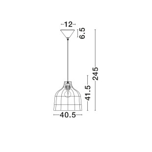 Lampa wisząca rattanowa Yuzu 40,5cm H:41,5cm brązowy rattan