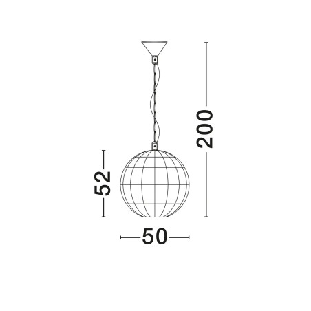 Lampa wisząca boho - hiacynt wodny Zarafa 50cm