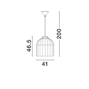 Lampa wisząca boho - hiacynt wodny Zarafa 42,5cm