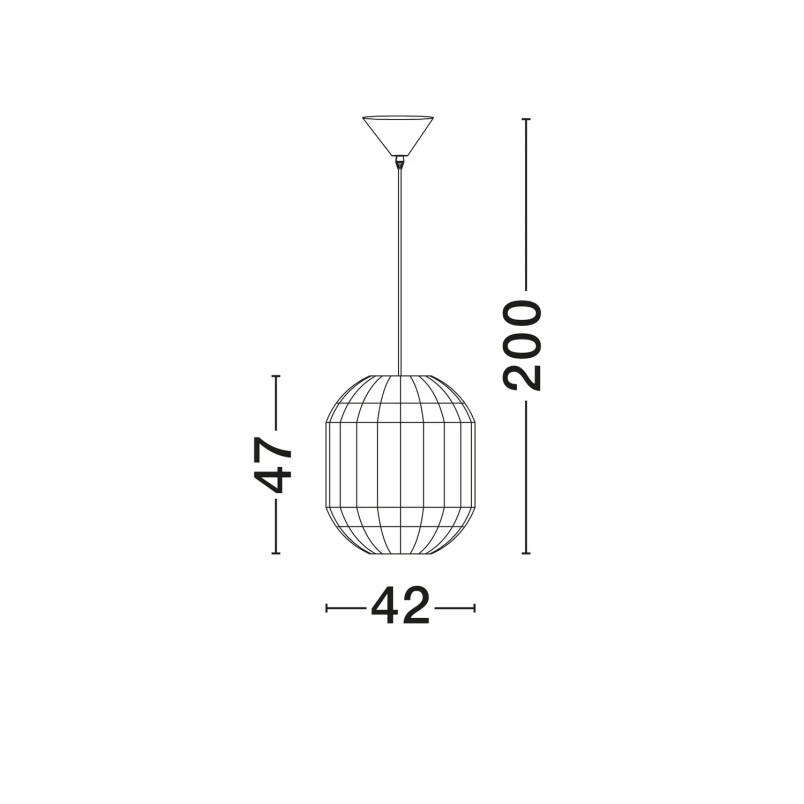 Lampa wisząca boho - hiacynt wodny Zarafa 42cm