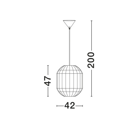 Lampa wisząca boho - hiacynt wodny Zarafa 42cm
