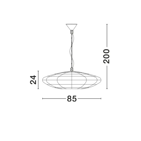 Duża lampa wisząca boho - hiacynt wodny Zarafa 85cm