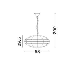 Duża lampa wisząca boho - hiacynt wodny Zarafa 60cm