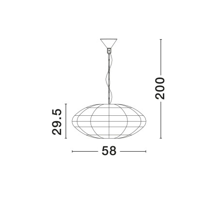 Duża lampa wisząca boho - hiacynt wodny Zarafa 60cm