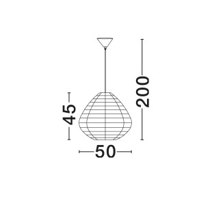 Lampa wisząca rattanowa boho Iwaki 50cm czarna