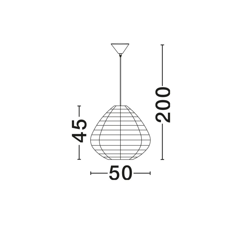 Lampa wisząca rattanowa boho Iwaki 50cm czarna