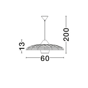 Lampa wisząca rattanowa w stylu boho Sesto 60cm