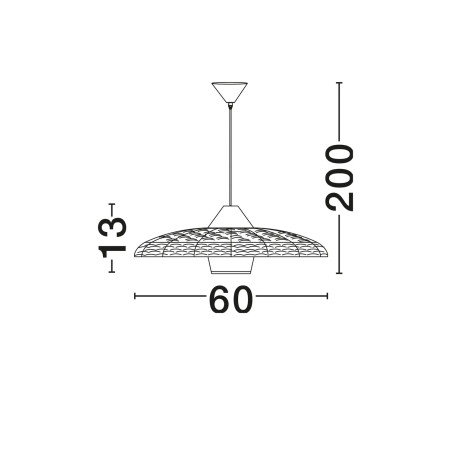 Lampa wisząca rattanowa w stylu boho Sesto 60cm