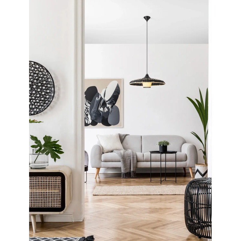 Lampa wisząca rattanowa w stylu boho Sesto II 60cm
