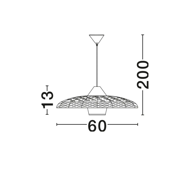 Lampa wisząca rattanowa w stylu boho Sesto II 60cm