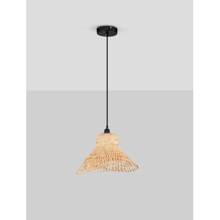 Lampa wisząca rattanowa - boho Grino 45cm
