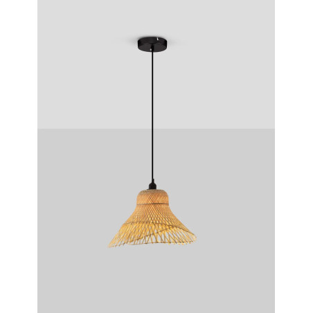 Lampa wisząca rattanowa - boho Grino 45cm