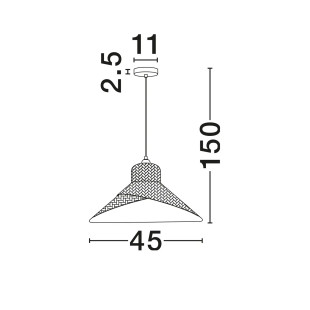 Lampa wisząca rattanowa - boho Grino 45cm