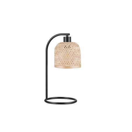 Lampa stołowa bambusowa w stylu boho z czarnymi elementami Torre H41cm