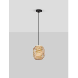 Lampa wisząca rattanowa w stylu boho Prete 20cm