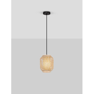 Lampa wisząca rattanowa w stylu boho Prete 20cm