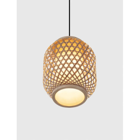 Lampa wisząca rattanowa w stylu boho Prete 20cm