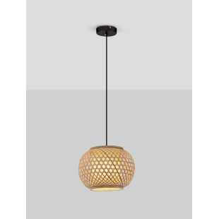 Lampa wisząca rattanowa kula w stylu boho Prete 30cm