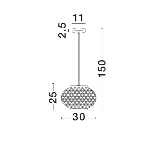 Lampa wisząca rattanowa kula w stylu boho Prete 30cm