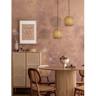 Lampa wisząca rattanowa kula w stylu boho Prete 25cm