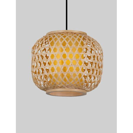 Lampa wisząca rattanowa kula w stylu boho Prete 25cm