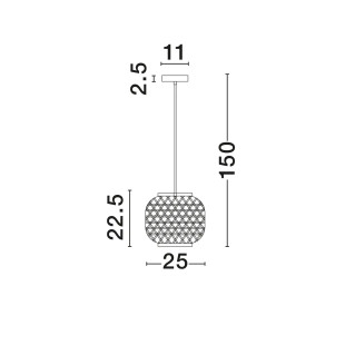 Lampa wisząca rattanowa kula w stylu boho Prete 25cm